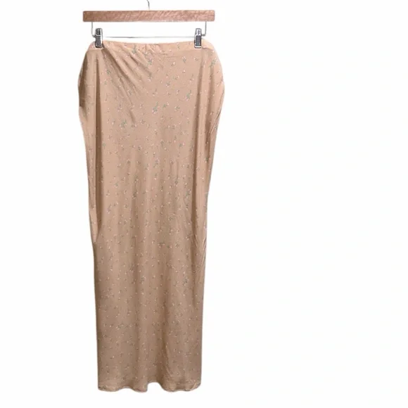 NWT Wild Fable Size XXL Beige Floral Maxi Skirt - Picture 6 of 9